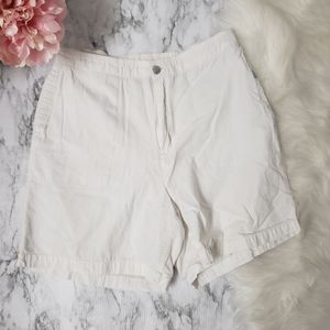 Blassport White Bermuda Cotton Shorts Size 10